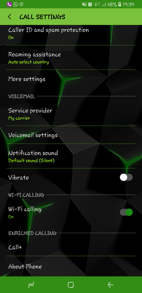 Wifi Calling on S8+