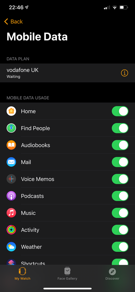 vodafone apple watch data plan