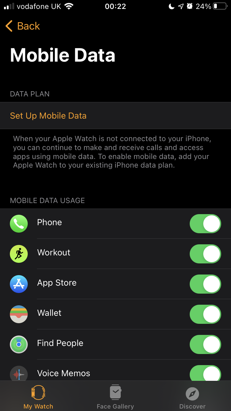 Mobile data on apple hot sale watch