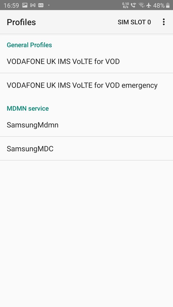 IMS Vodafone Profile